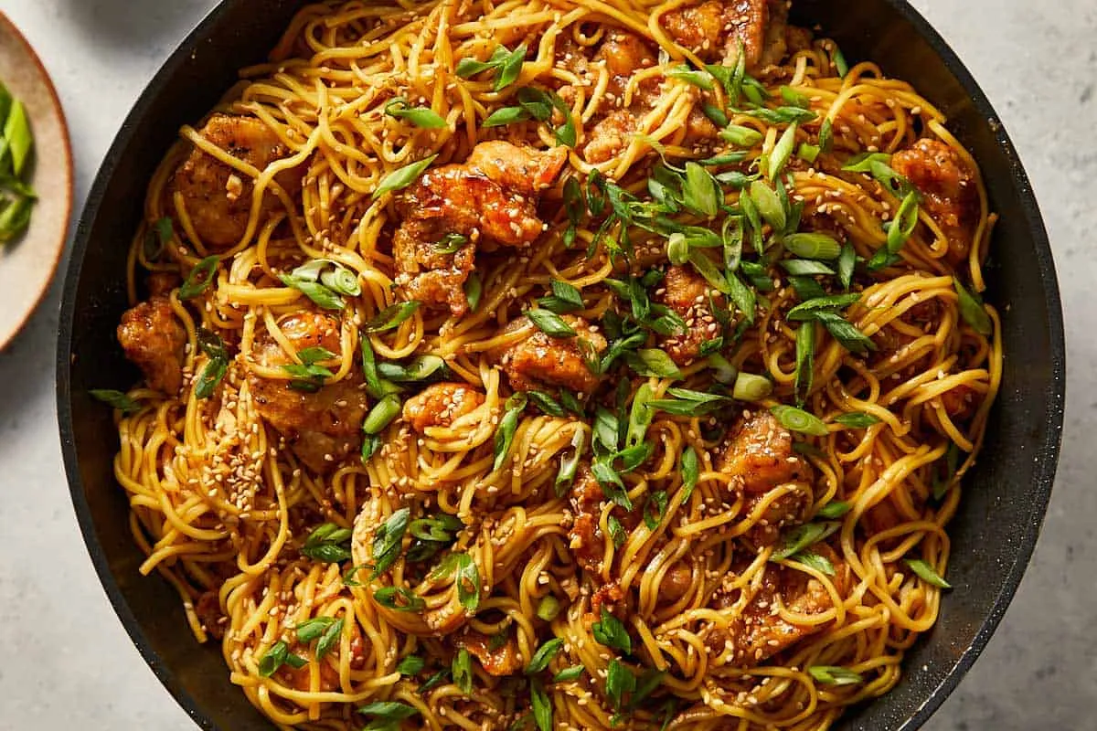 Honey Sesame Chicken Noodles