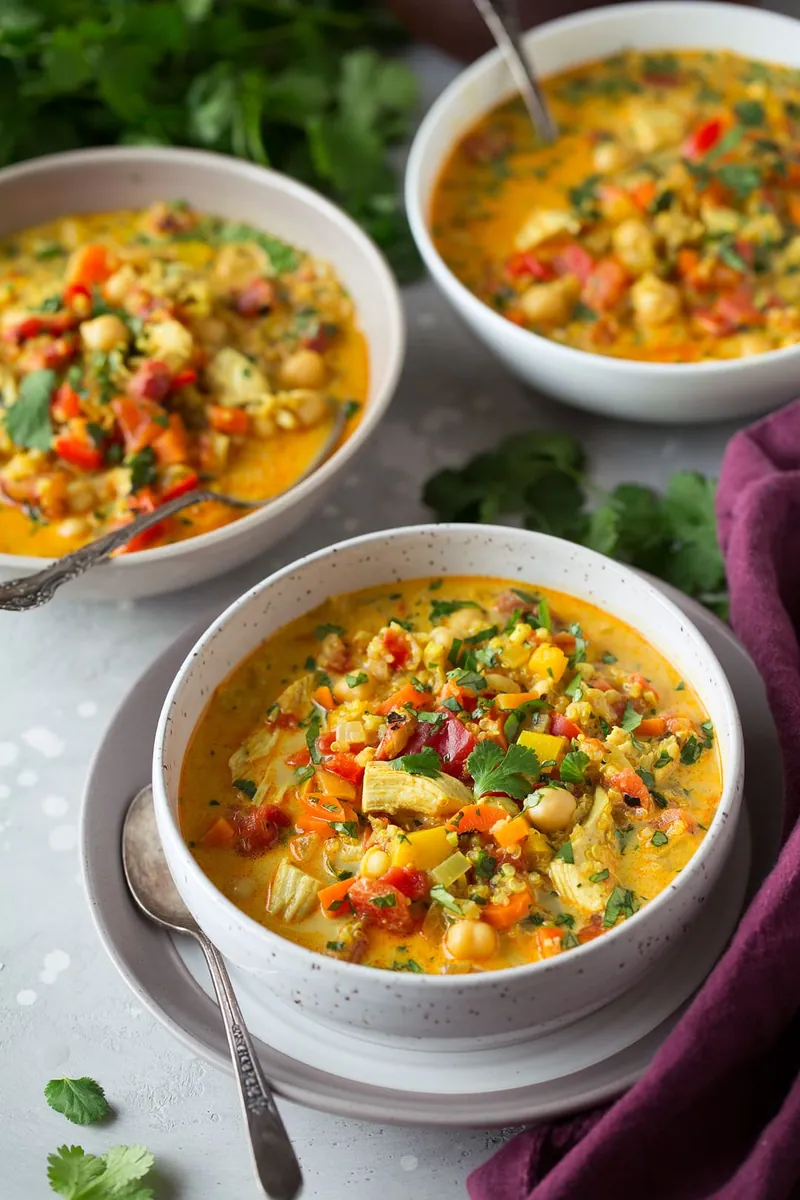 Curry Chicken Quinoa Soup