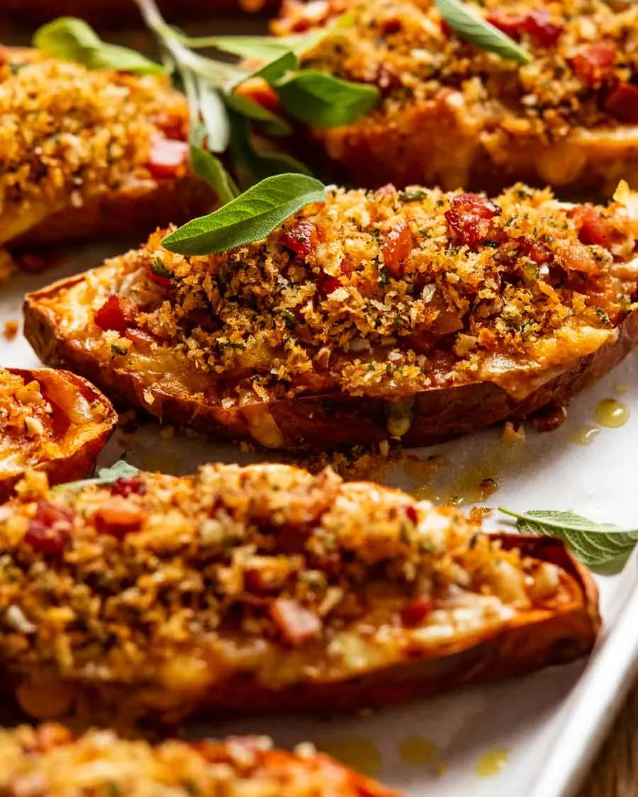 Holiday Stuffed Sweet Potatoes
