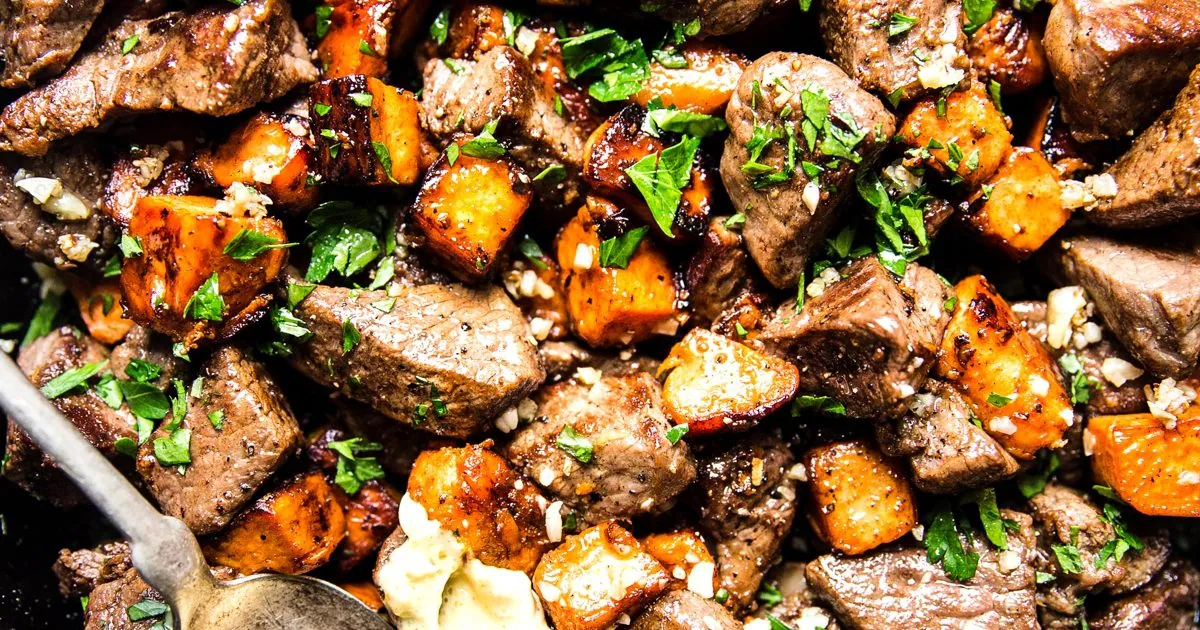 Steak Bites with Sweet Potatoes