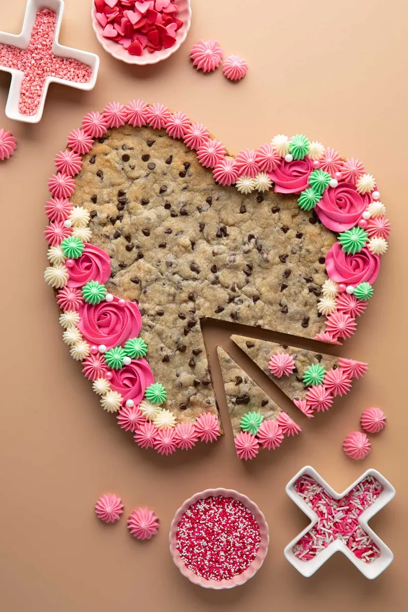 Heart Shaped Cookie Cake