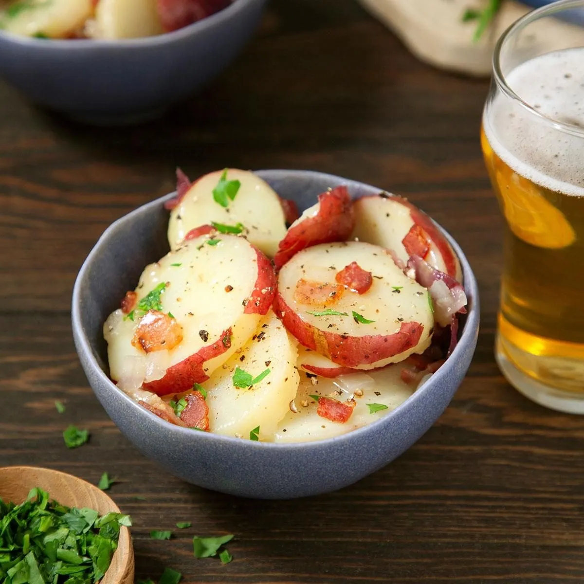 German Potato Salad with potatoes