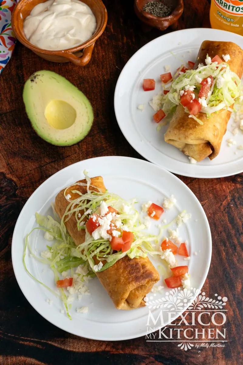 Homemade Beef Chimichangas