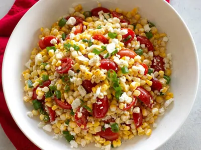 Corn Tomato Feta Salad