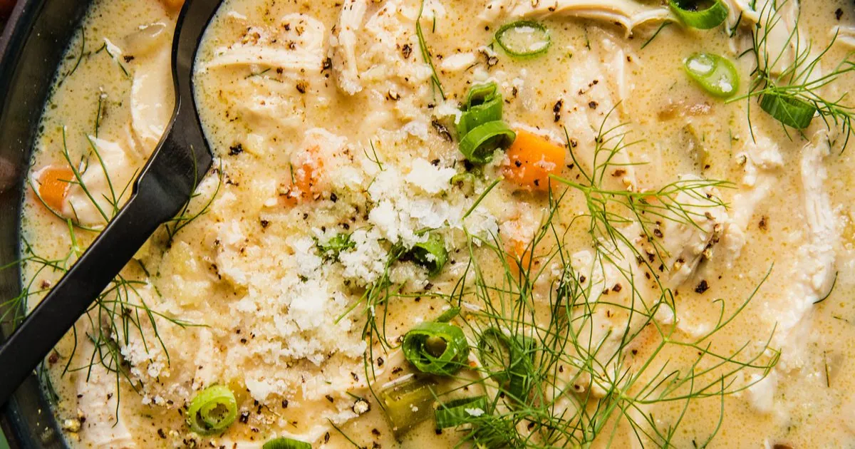 Creamy Chicken Soup with broth