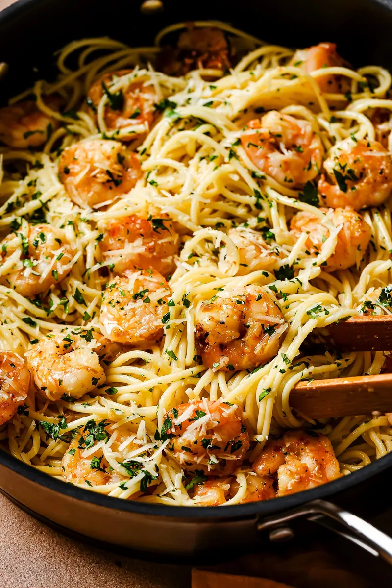 Garlic Shrimp Spaghetti