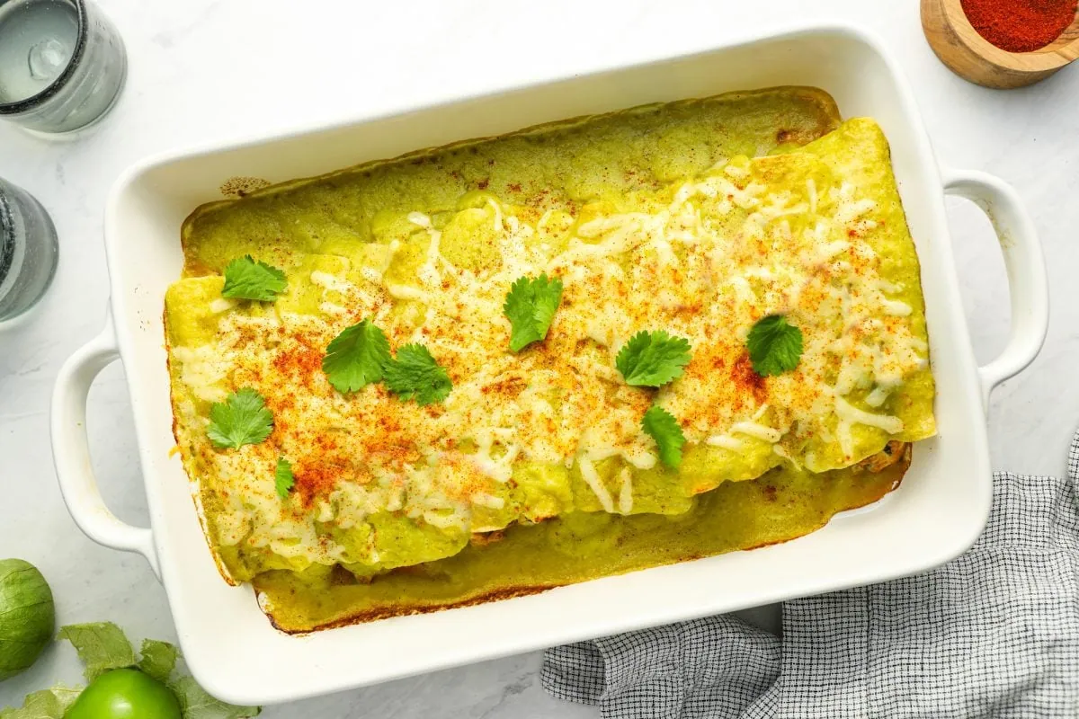 Chicken Tomatillo Enchiladas