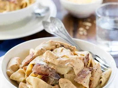 Lightened Up Chicken Carbonara