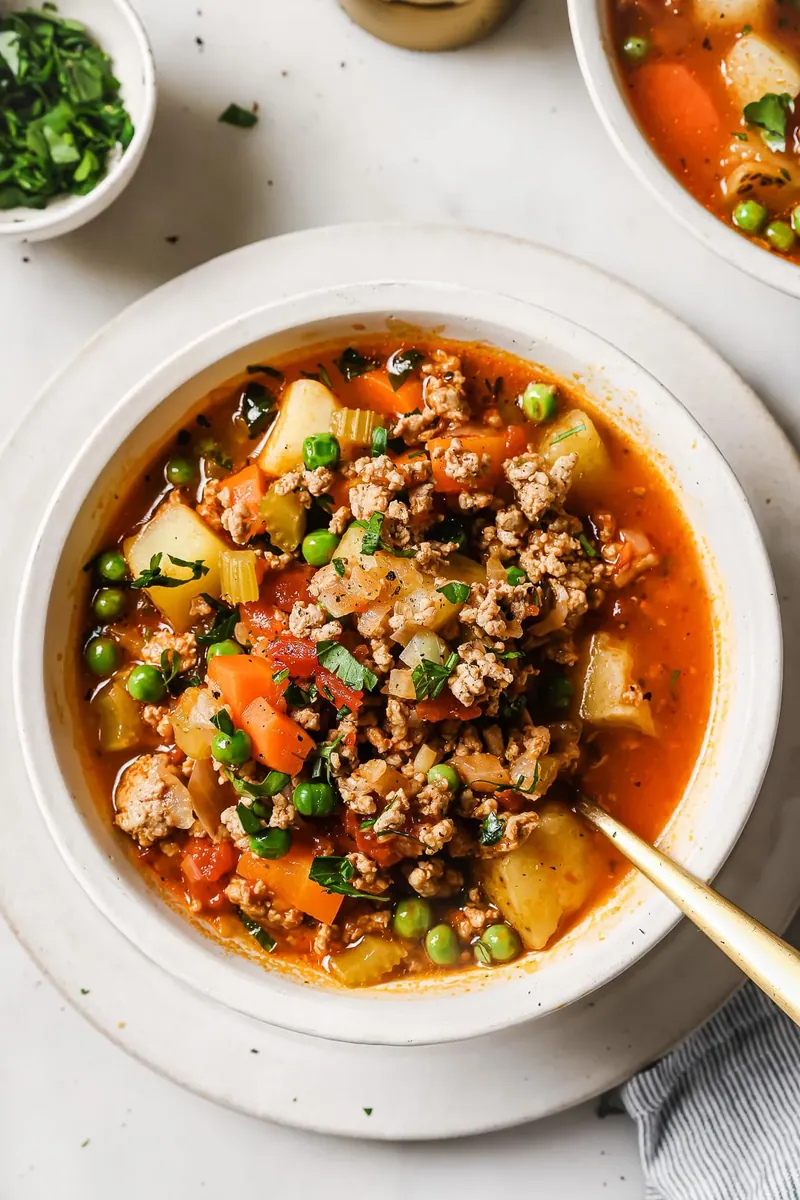 Ground Turkey Soup