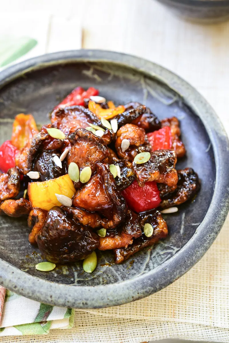 Crispy Korean Shiitake Mushrooms