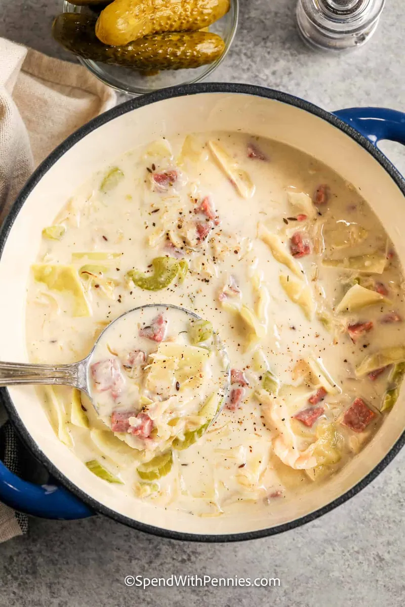 Reuben Soup with capers