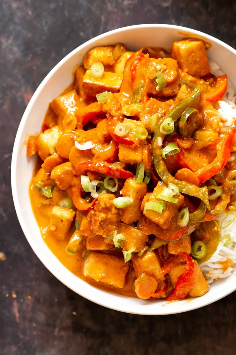 Miso Gochujang Peanut Tofu Stir-Fry