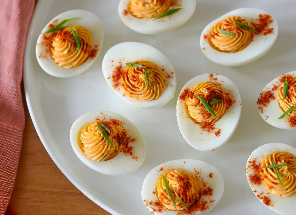Sriracha Deviled Eggs