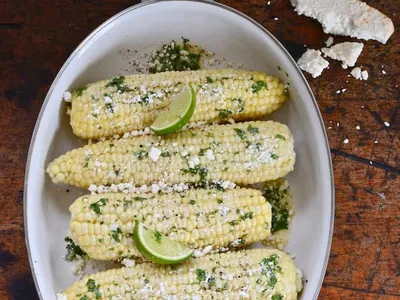 Cilantro Lime Corn with fresh herbs (cilantro