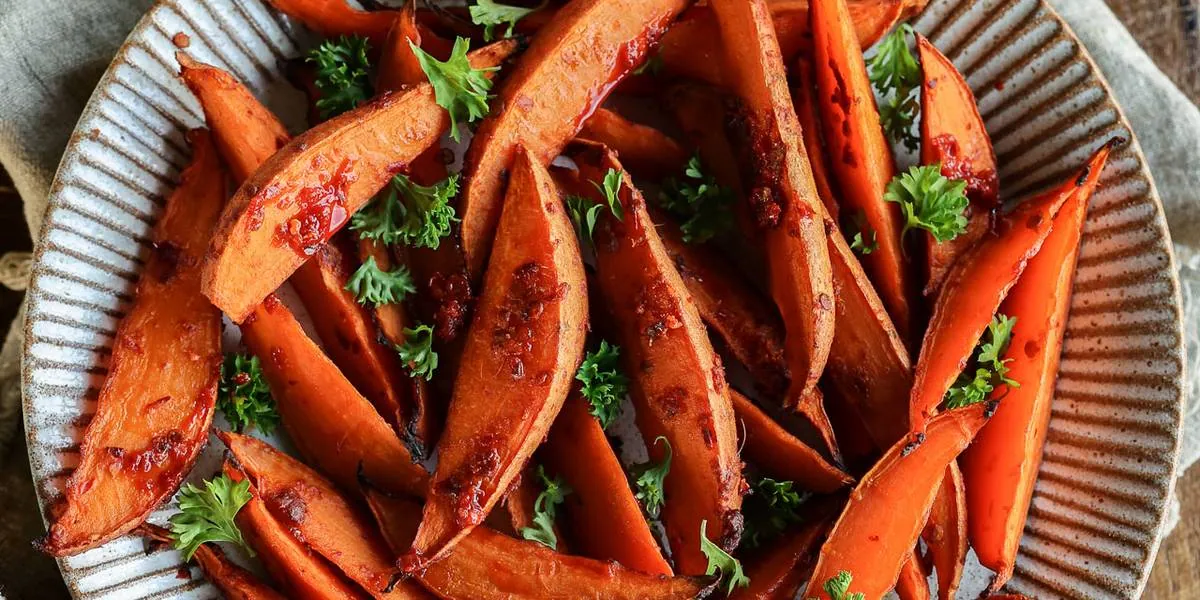 Miso Roasted Sweet Potatoes