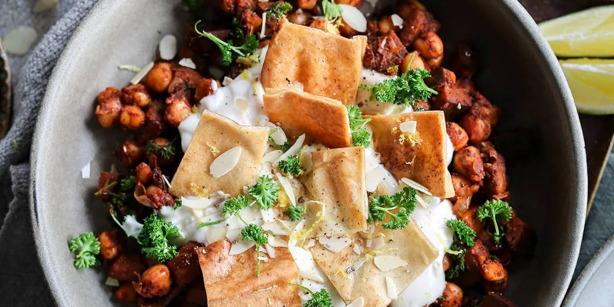 Chickpea Eggplant Fatteh