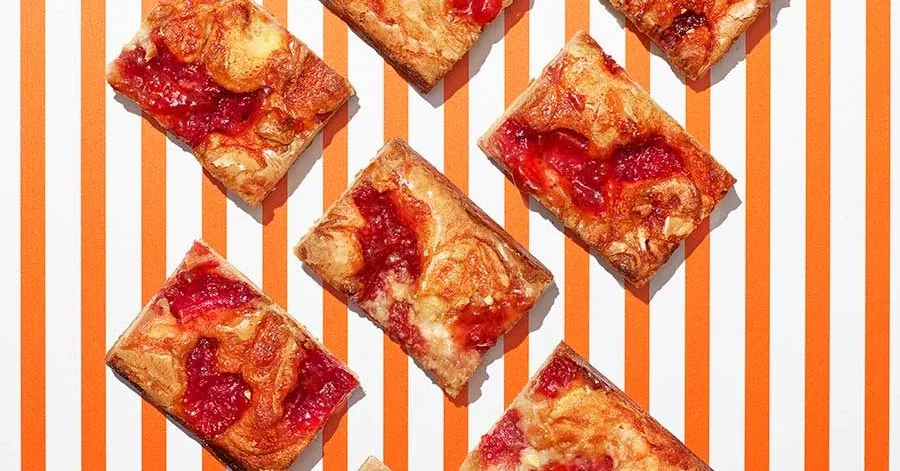 Strawberry Cream Blondies
