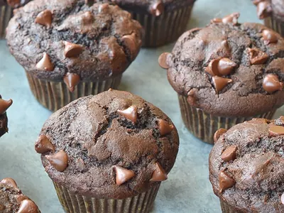 Chocolate Muffins with butter