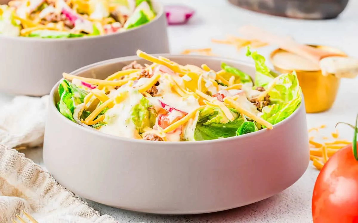 Beef Cheeseburger Salad