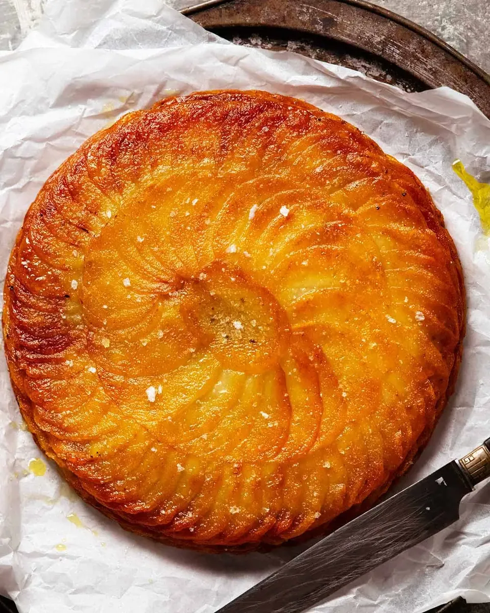 Pommes Anna with potatoes