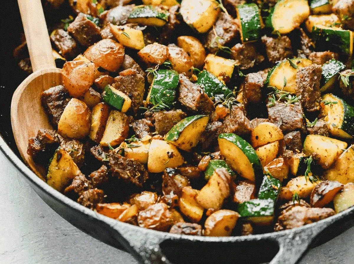 Beef Zucchini Potato Skillet