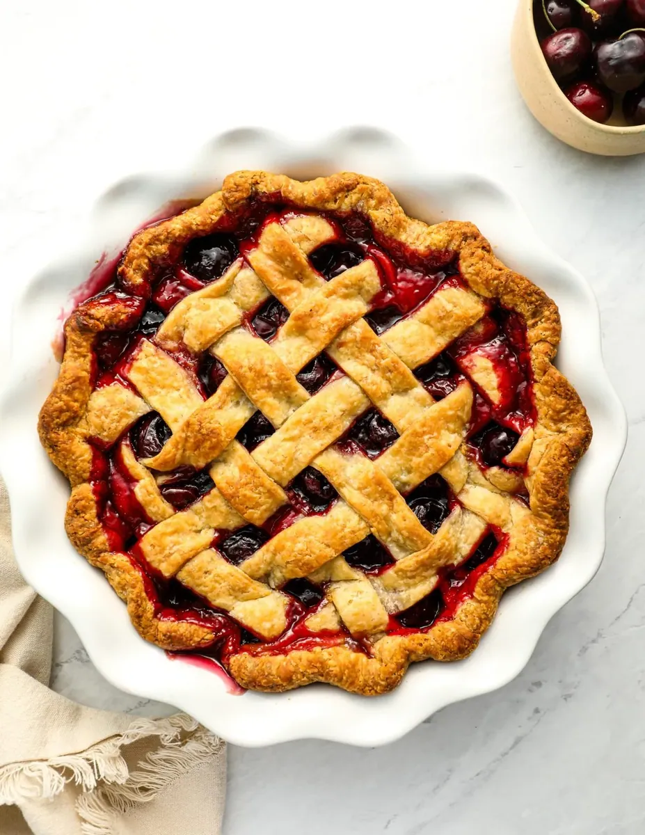 Cherry Pie with butter