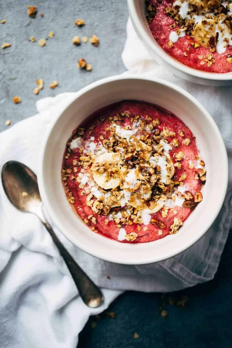 Raspberry Mango Breakfast Bowls