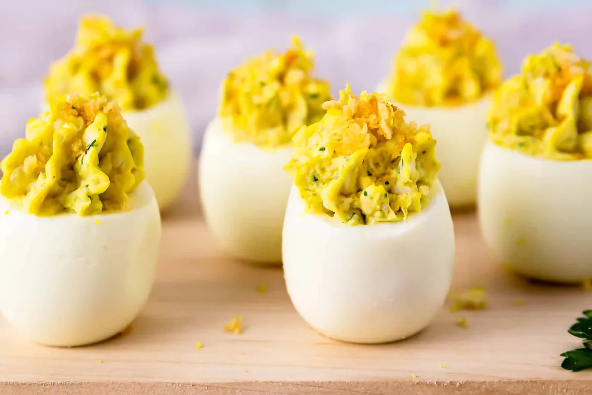 Crab Deviled Eggs