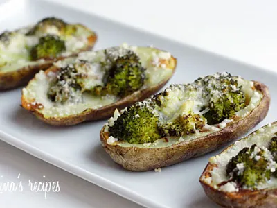 Broccoli Cheddar Potato Skins