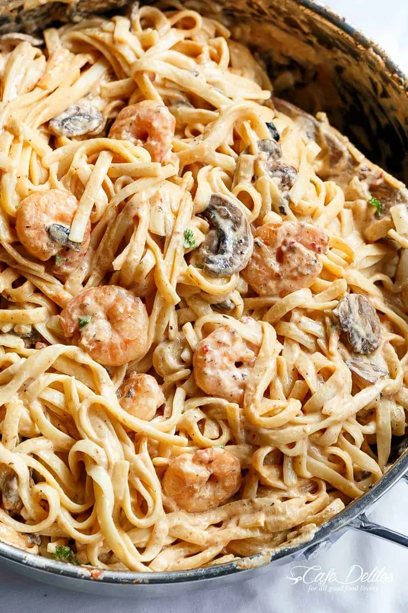 Creamy Shrimp Linguine