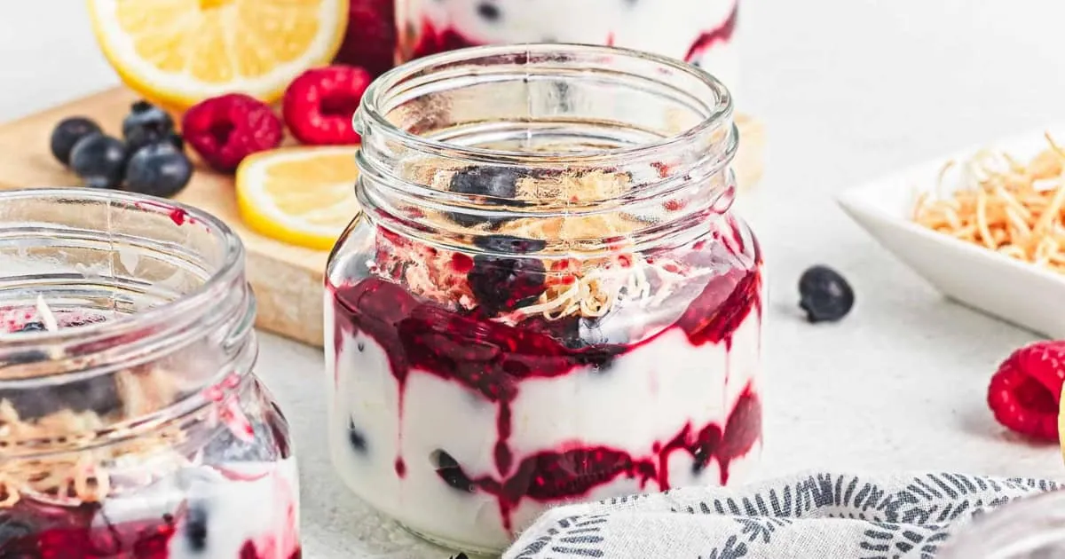 Lemon Berry Coconut Pudding