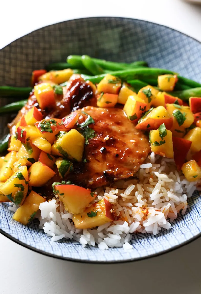 Teriyaki Chicken with Peaches