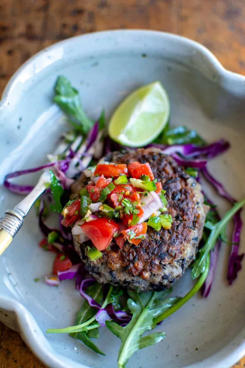 Black Bean Farro Cakes