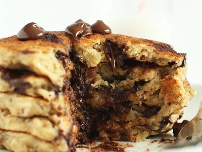 Chocolate Chip Oatmeal Pancakes