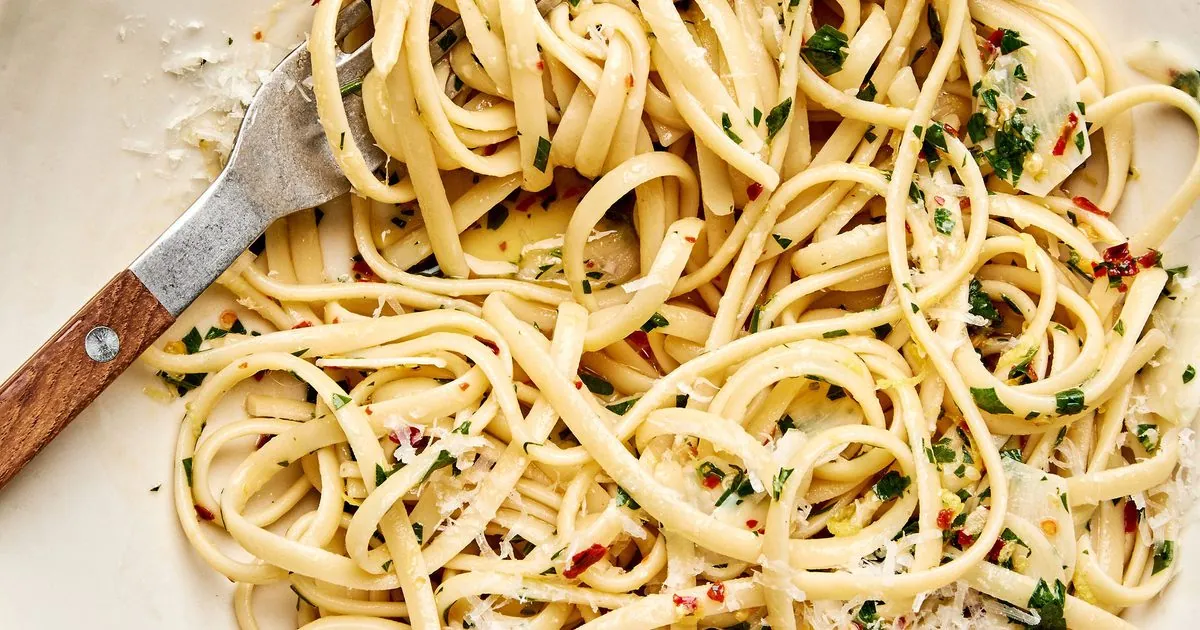 Lemon Garlic Linguine
