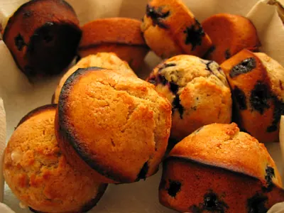 Blueberry Muffins with berries