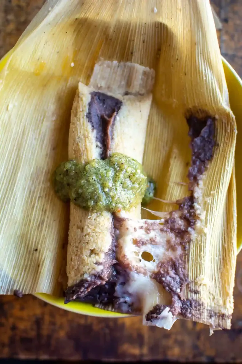 Black Bean Cheese Tamales