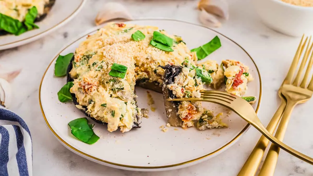 Spinach Artichoke Portobello Mushrooms