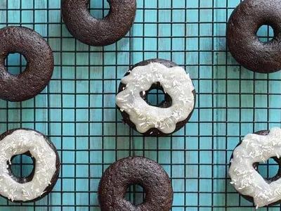 Chocolate Coconut Donuts