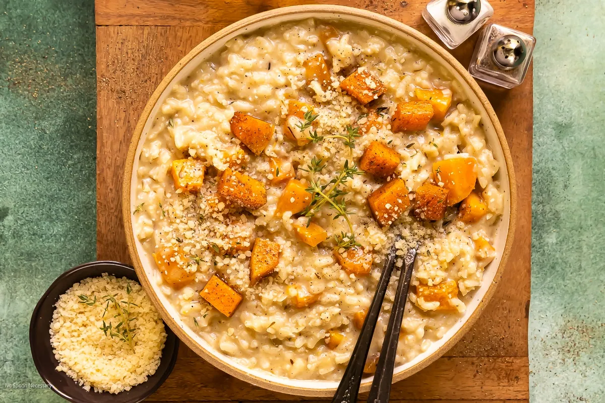 Butternut Squash Risotto with broth