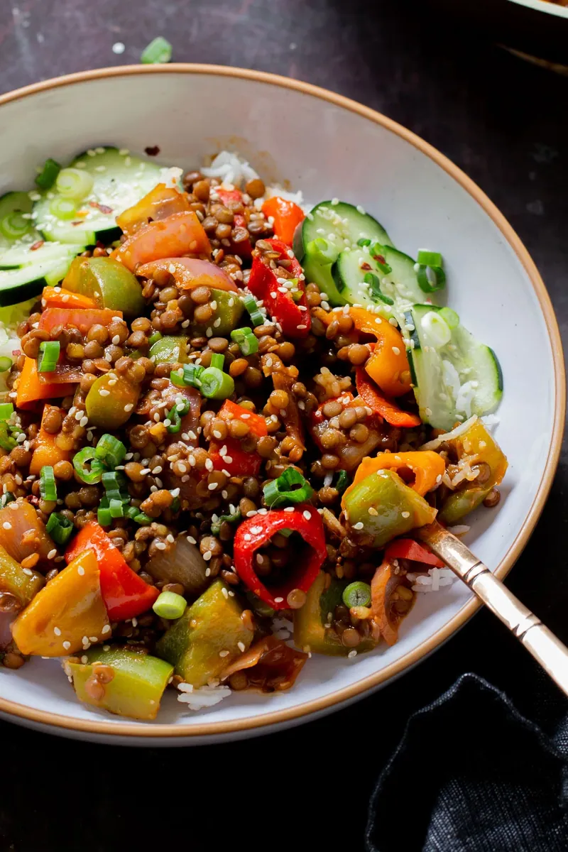 Gochujang Lentil Stir-Fry
