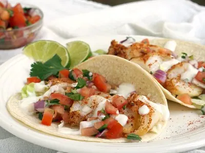 Fish Tacos with Lime Salsa