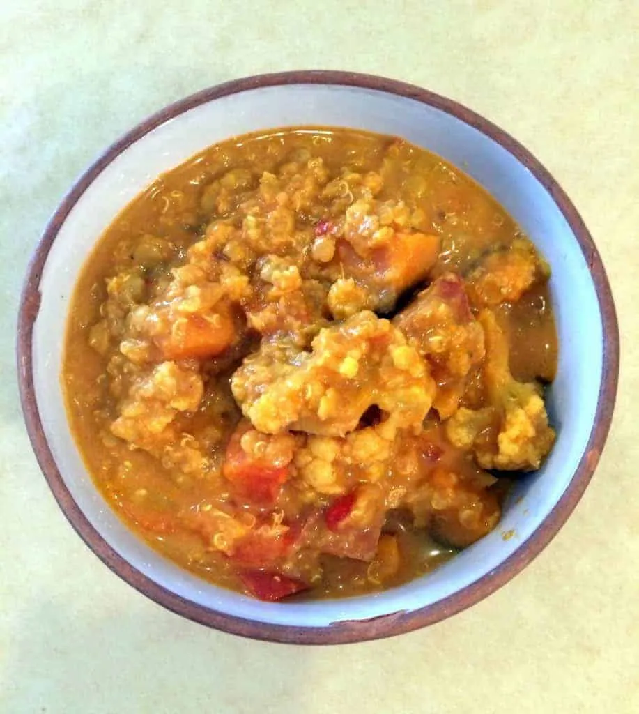 Slow Cooker Lentil Quinoa Curry