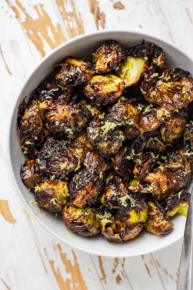 Roasted Brussels Sprouts with lemons and limes