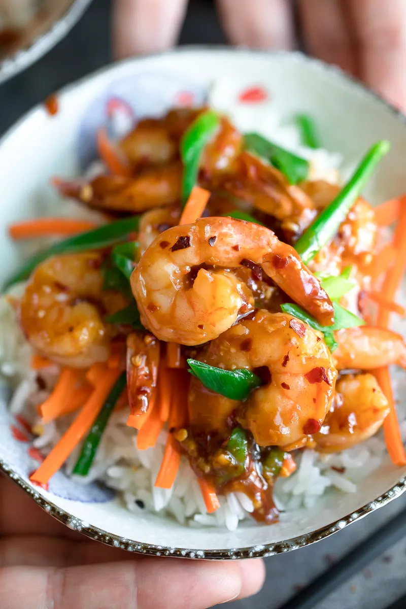 Honey Garlic Shrimp Bowls