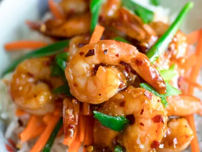 Honey Garlic Shrimp Bowls