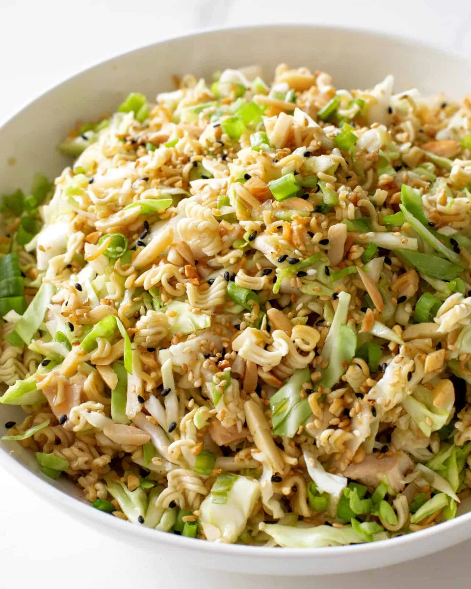 Ramen Noodle Salad with chicken breast