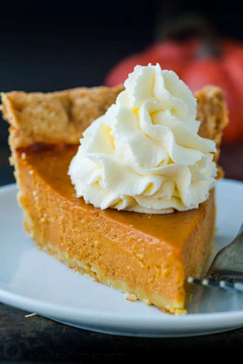 Pumpkin Pie with heavy cream