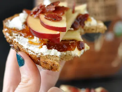 Apple Fig Goat Cheese Toast