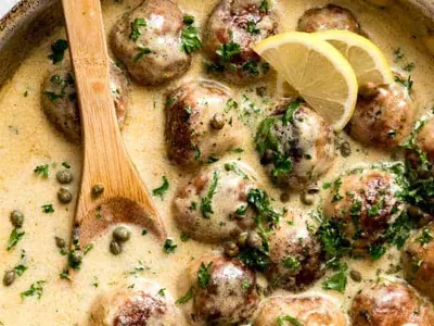 Creamy Lemon Chicken Meatballs